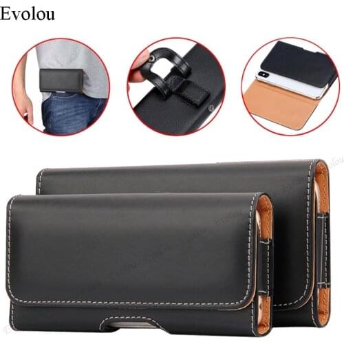For Samsung Galaxy S21 Ultra S20 FE A42 12 A52 A72 A02S Leather phone belt Case Waist Bag Magnetic Vertical Phone Case Belt Clip