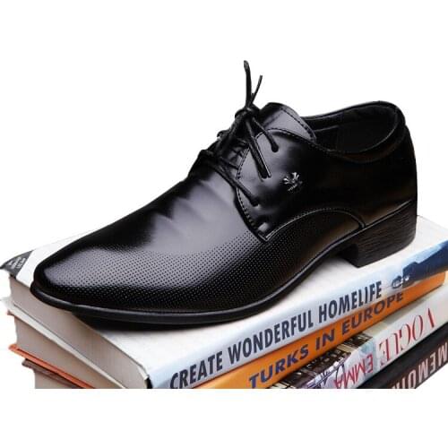 Best Sellers Pop PU Leather Men Dress Shoes Formal Wedding Party Shoes for Men Retro Brogue Shoes Luxury Brand Mens Oxfords