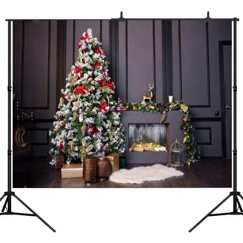 Lyavshi classic photography backdrop new year Christmas tree decoration fireplace background photo studio camera fotografica