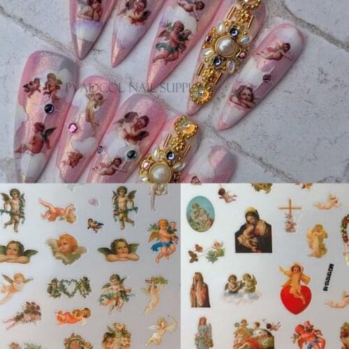 Cherub Angel Nails Baby Angels Nail Art Stickers Decals Design Tip Wraps Acrylic Manicure Decoration