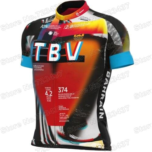 New 2021 Bahrain Victorious Cycling Jersey Short Sleeve Men Cycling Clothing Summer Road Bike Shirts Bicycle Tops MTB Maillot