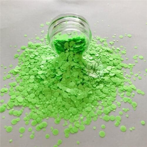 PrettyG 1 Box-7 Colors 123MM Round Dot Mix Shape Colorful Matte Glitter For Resin DIY Making Art Craft Nail Makeup Decoration