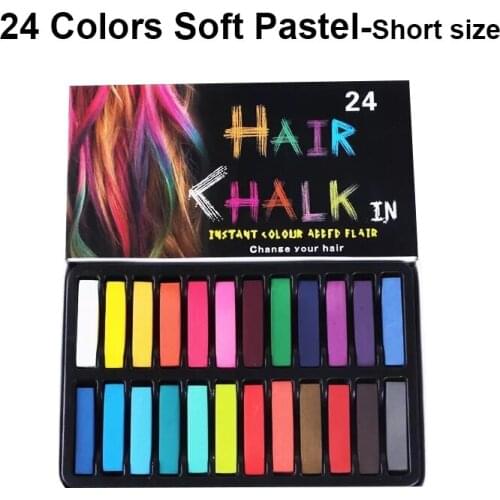 Disposable 24 Color short hair dye pen gradually discolor hair powder dye stick hair beauty tool