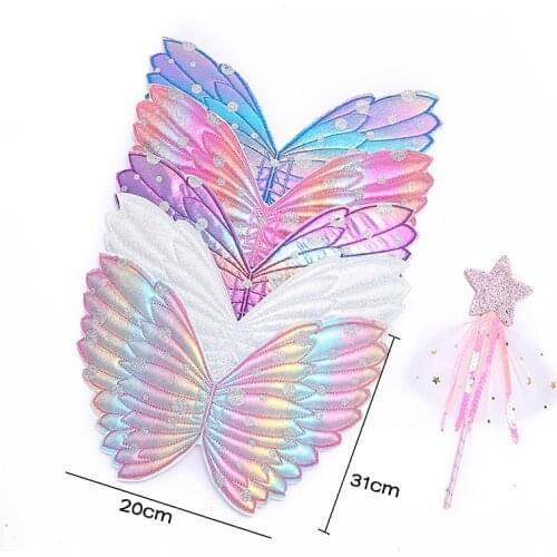 Butterfly Wings Angel Wings Childrens Festival Performance Decoration Fairy Stick Unicorn Party Decor Birthday Party Decor