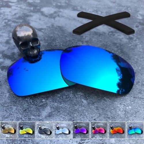 Firtox True Polarized Enhanced Replacement Lenses and Black Ear Socks for-Oakley Jawbone Sunglass - Multiple Options