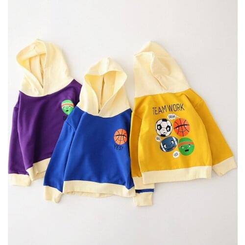 Baby Boys Hoodies Cartoon Print Hooded Sweatshirts for Boy 2 3 4 5 6 Years Toddler Boy Shirts Spring Autumn Children Boy Tops