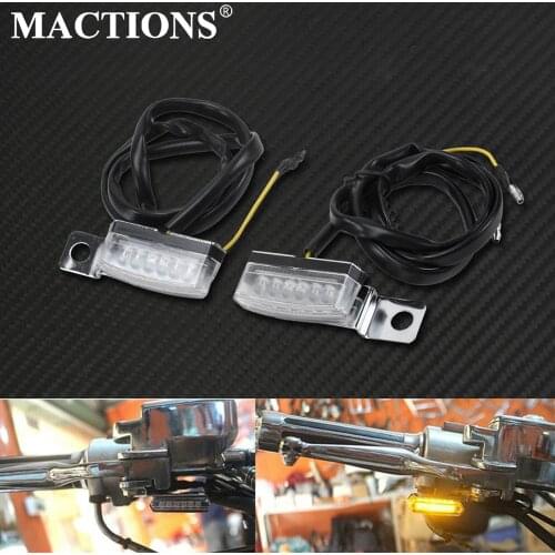 Universal 2PCS 12V LED Light EM Turn Signals Indicator Blinker Light Mini Turn Signal Indicator For Harley Custom Model