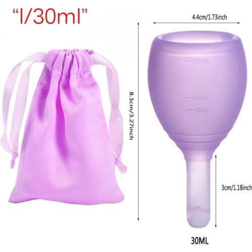 1pcs Silicone Soft Menstrual Cup for Female Menstrual Period Medical Hygiene Reusable Menstrual Cup 3 Colors