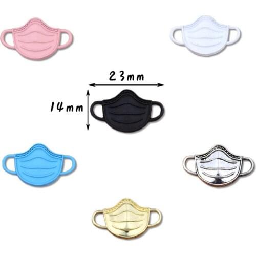 23*14mm 10pc/pack Mask Charm for DIY Jewelry Making Necklace Earring Keychain Craft Supplies Masks Pendants Bulk KL39DH-38DH