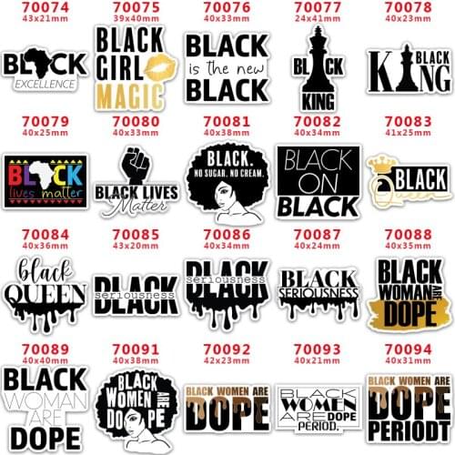 30 pcs Black Girl Magic Resin Flatback for Hair Bows Planar Resin Crafts Custom Resin for DIY Phone Decorations PR70074