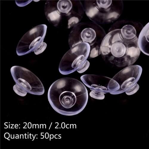 50Pcs 2CM Clear Sucker Suction Cups Button Mushroom Head Suckers Cup Transparent Suckers Wedding Supply