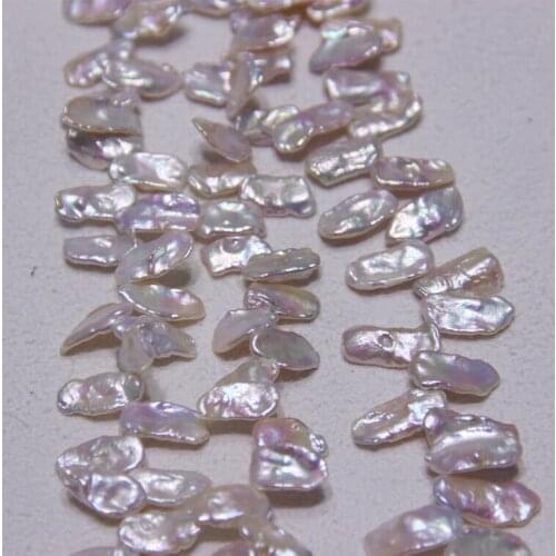 9*18mm Big Size KESHI PEARLS STRAND Loose Pearl Necklace Real Pearl Strand String 38cm Long DIY Jewelry Necklace/Bracelet