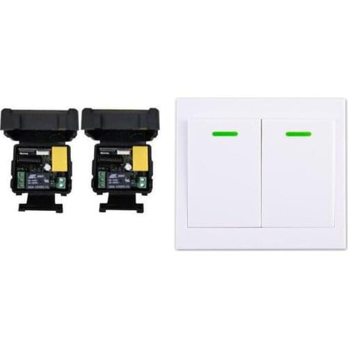 AC 220 V 1 channel RF mini Wireless Remote Control 2 piece Receiver & 1 piece transmitter wall paste