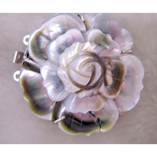 Free P&P Diy crystal diy pearl necklace bracelet clasp natural shell double layer pearl 3 breasted