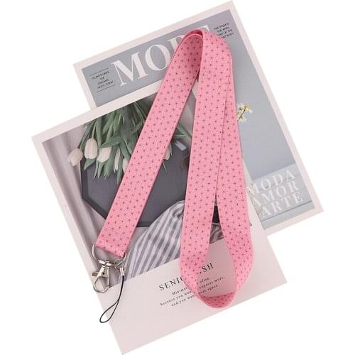 Flyingbee Pink Pattern Fashion Design Lanyards Id Badge Holder Keychain ID Card Pass Gym Badge Holder Lanyard Key Holder X2107