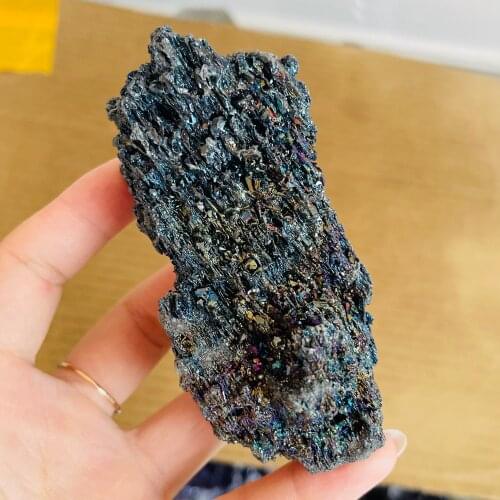 Colorful Natural Seven Color Rainbow Stone Mineral Specimen With Stand Original Specimen Cluster Collection Stone