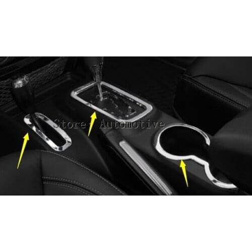 For Jeep Wrangler Rubicon JK 2011-2017 Inner Gear Box & Water Cup Holder Cover Trim