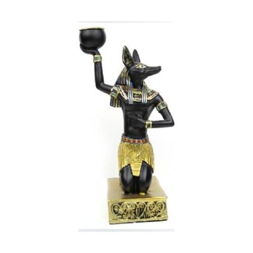 Home gifts crafts Resin Africa Egyptian EGYPTIAN ANUBIS AND STICK INCENSE HOLDER.EGYPT DEITY GOD COLLECTIBLE DECOR