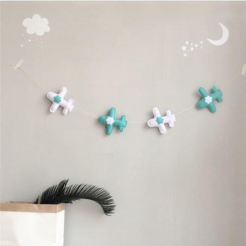 Felt Hanging Plane Decorations Baby Kids Boy Girls Bed Room Wall Decor Decoration Crafts Nordic Children Photography Accessories
