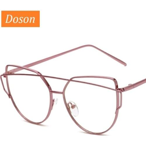 Classic Decorative Glasses Women Clear Lens Optical Eyeglasses Frame Female Myopic Eyelasses Frames Eyewear Alloy Oculos okulary