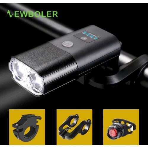 NEWBOLER Rechargeable Smart Bike Light Set Front and Back Lights Bicycle Accessories Cycling Headlight For Mountain Road Bike