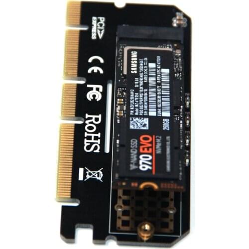M.2 NVMe SSD NGFF to PCIE 3.0 X16 Adapter M Key Interface Card Suppor PCI Express 3.0 x4 2230-2280 Size m.2 Full Speed