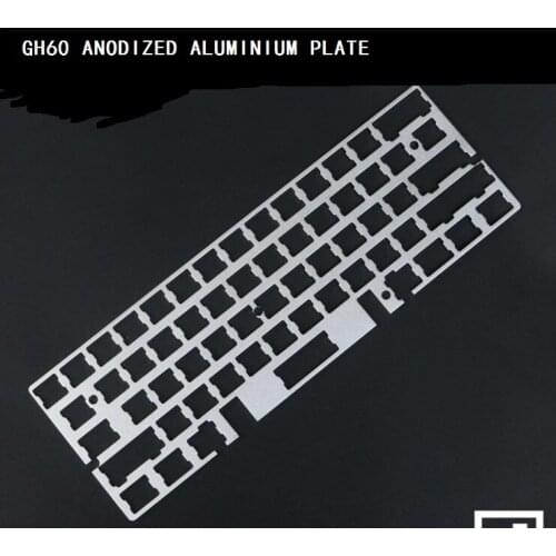 GH60 RS60 Positioning Anodize ALUMINIUM Plate 60% mechanical keyboard poker2 Poker3 keyboard Plate gaming keyboard DIY