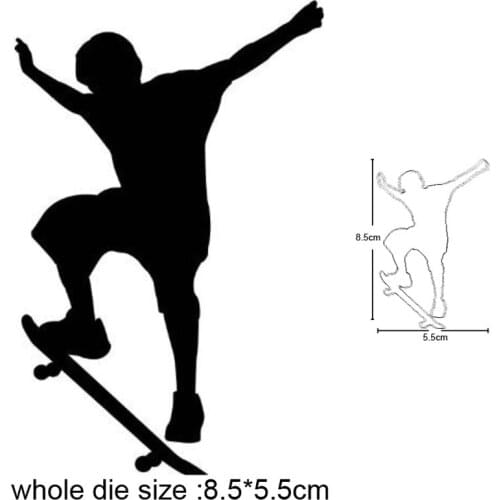 Boy Skateboarding Metal Cutting Dies for 2020 New Stencils dies DIY Scrapbooking dies Embossing Album Cards Making Crafts dies