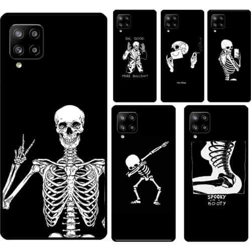 Aesthetic Skeleton Skull Soft Case For Samsung A52 A12 A32 A42 A72 A31 A41 A51 A71 A21S A20e A02S A10 A20S A40 A50 A70