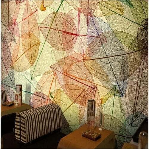 Wallpaper 3d Nostalgic Aesthetic Autumn Fall Artistic Abstract Wallpaper Living Room TV Background Restaurant Theme KTV mural