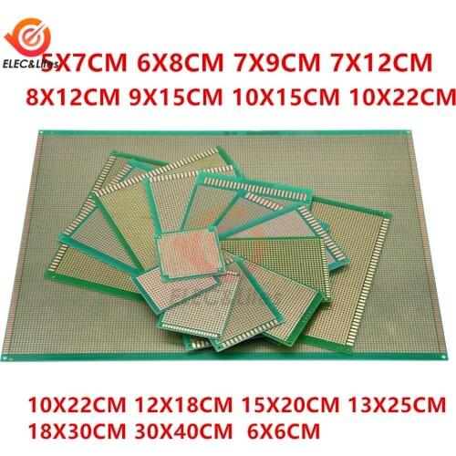 5X7 6X8 7X9 7X12 9X15 15X20 10X22 18X30 CM Single-sided Copper Prototype PCB Universal Board Cave plate experiment circuit board