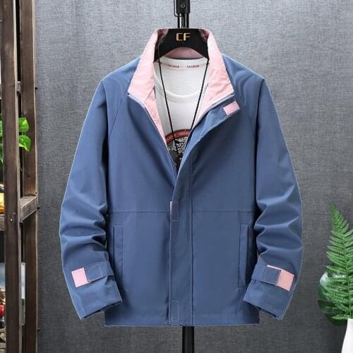 Autumn Spring New Brand Mens Jacket Overalls Hoody Baggy Man College Jacket Black Casual Jacket Mens M-5XL