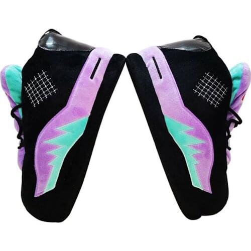 Plush home slipper Fluffy bread slipper stuffed winter indoor sneaker slipper