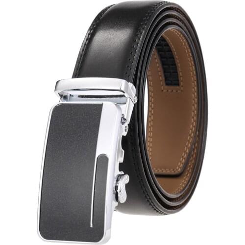 New Famous Brand Belt Men Top Quality Genuine Luxury Leather Belts Men,Strap Male Metal Automatic Buckle Mens Belts 3.5cm G36-6