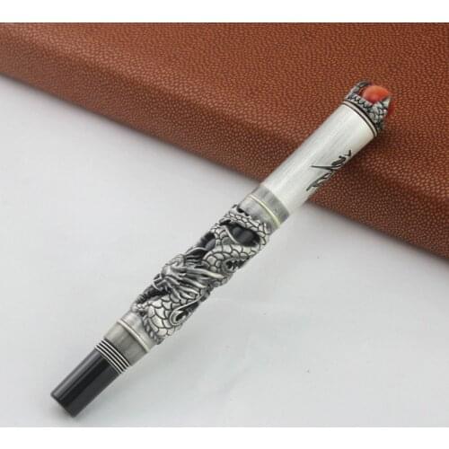 Luxury Gift Pen Set Jinhao High Quality Dragon Rollerball Pen with Original Case Metal Ballpoint Pens for Christmas Gift