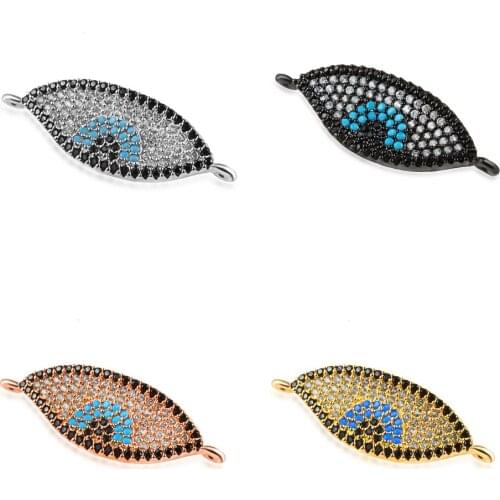 Luxury Pavé Crystal Copper Fashion Accessory Jewelry Linker For Jewelry Making DIY Fashion Jewelry Accessories Wholesale