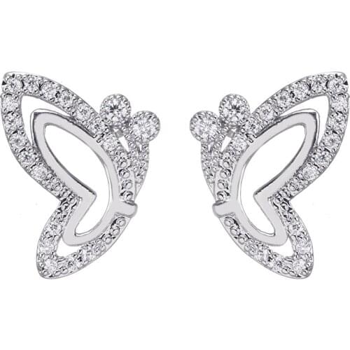 Bettyue Fashion Design Butterfly Wings Appearance Cute Earring For Women&Girls Delicate Jewelry With Cubic Zirconia In Party