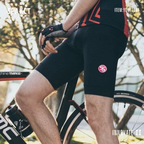 Spakct Cycling Shorts Mens Spring And Summer Imported Cotton Core Pants Pad Mountain Road Bike Cycling Pants Innovative Black