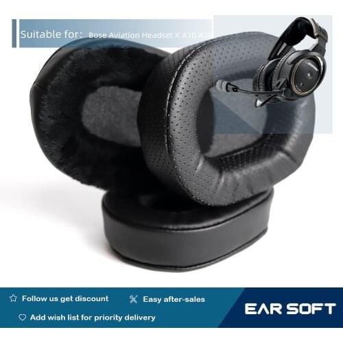 Earsoft Replacement Ear Pads Cushions for Bose Aviation Headset X A10 A20 Headphones Earphones Earmuff Case Sleeve Accessories