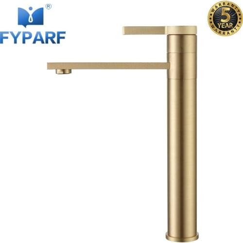 FYPARF Basin Faucet for Bathroom Sink Faucet Waterfall Tap Gold Bathroom Faucets Brass Bathroom Taps Basin Mixer Water Taps