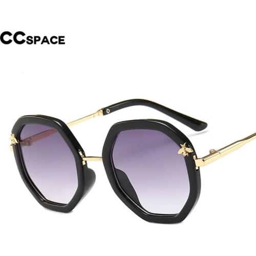 53563 Polygon Metal Bee Childrens Sunglasses Decorative Lovely Fashion Kids Shade UV400