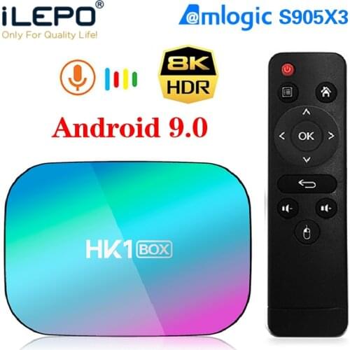 HK1 BOX 8K Amlogic S905X3 4GB 128GB 32GB Smart TV Box Android 9 1000M Dual Wifi 1080P 4K Google Play Set Top Box Android TV Box