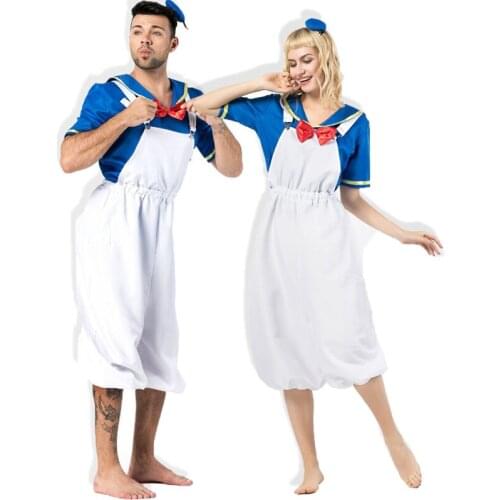 Halloween party couples costumes carnival Masquerade Adults Cartoon funny costumes women men Sailor cosplay clothing role play
