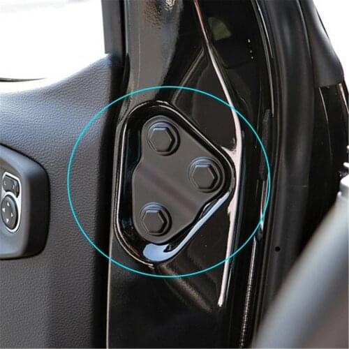 2PCS JLs JLU JT Screw Protector Self-adhesive 3D Design Black Car Door Screw Cover for Jeep Wrangler