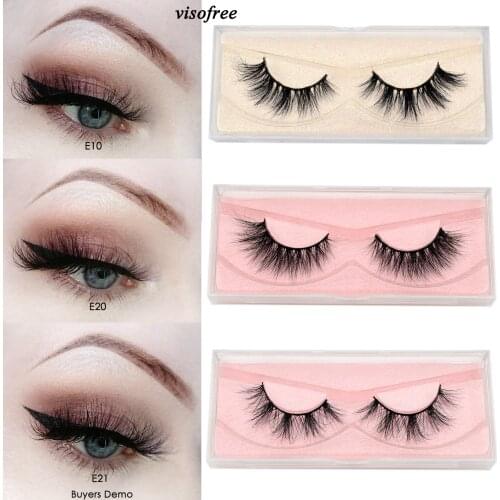 Visofree 3D Eyelashes Mink False Eyelashes Handmade Thick False Eyelashes Extension Soft Eye Lashes Natural Long Mink Eyelashes