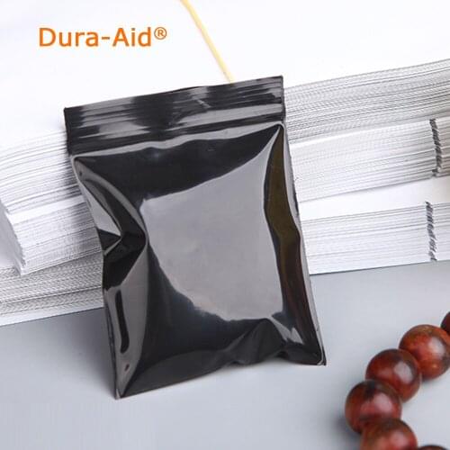 500pcs Dura-Aid small plastic ziplock bags Premium Poly Flat Black Plastic Zip Lock Pouches Storage bag mini ziplock bags