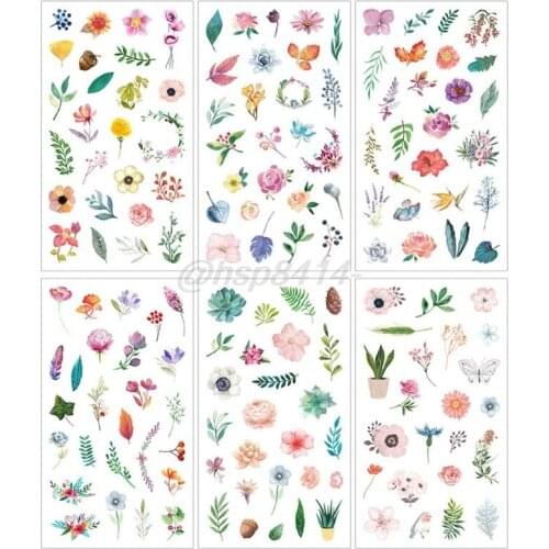 6Pcs Flower Leaves Resin Sticker Epoxy Resin Mold Frame Fillers Material Jewelry