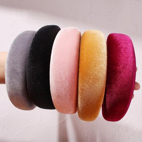 Hair Accessories European American Fashion Thickened Sponge Headband Elegant Temperament Retro Wild High-End Fashion Accessories