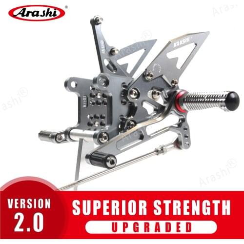 Arashi For TRIUMPH Speed Triple 1050 2005 - 2010 CNC Adjustable Footrests Rider Foot Pegs Rearset Rest 2006 2007 2008 2009