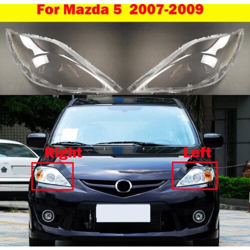 For Mazda 5 Car front headlight Shell Transparent Lampshades Lens Cover 2007-2009
